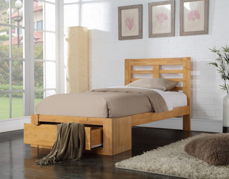 Bretton Bed Frame single oak