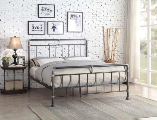 Flintshire Cilcain Antique Bronze or Silver Black Bedframe