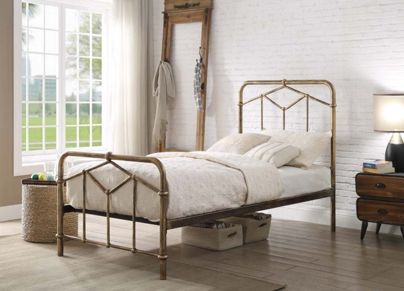 Flintshire Axton Antique Bronze or Black Bedframe