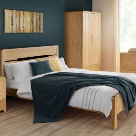 Julian Bowen Curve Oak Bed