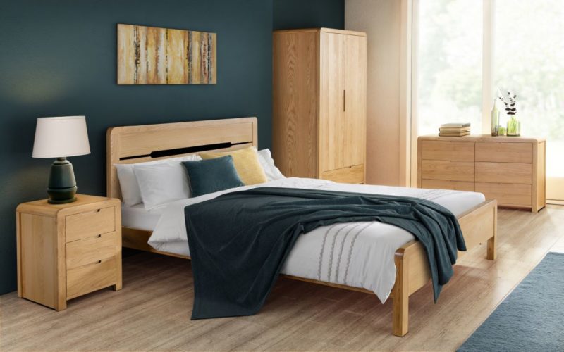 Julian Bowen Curve Oak Bed