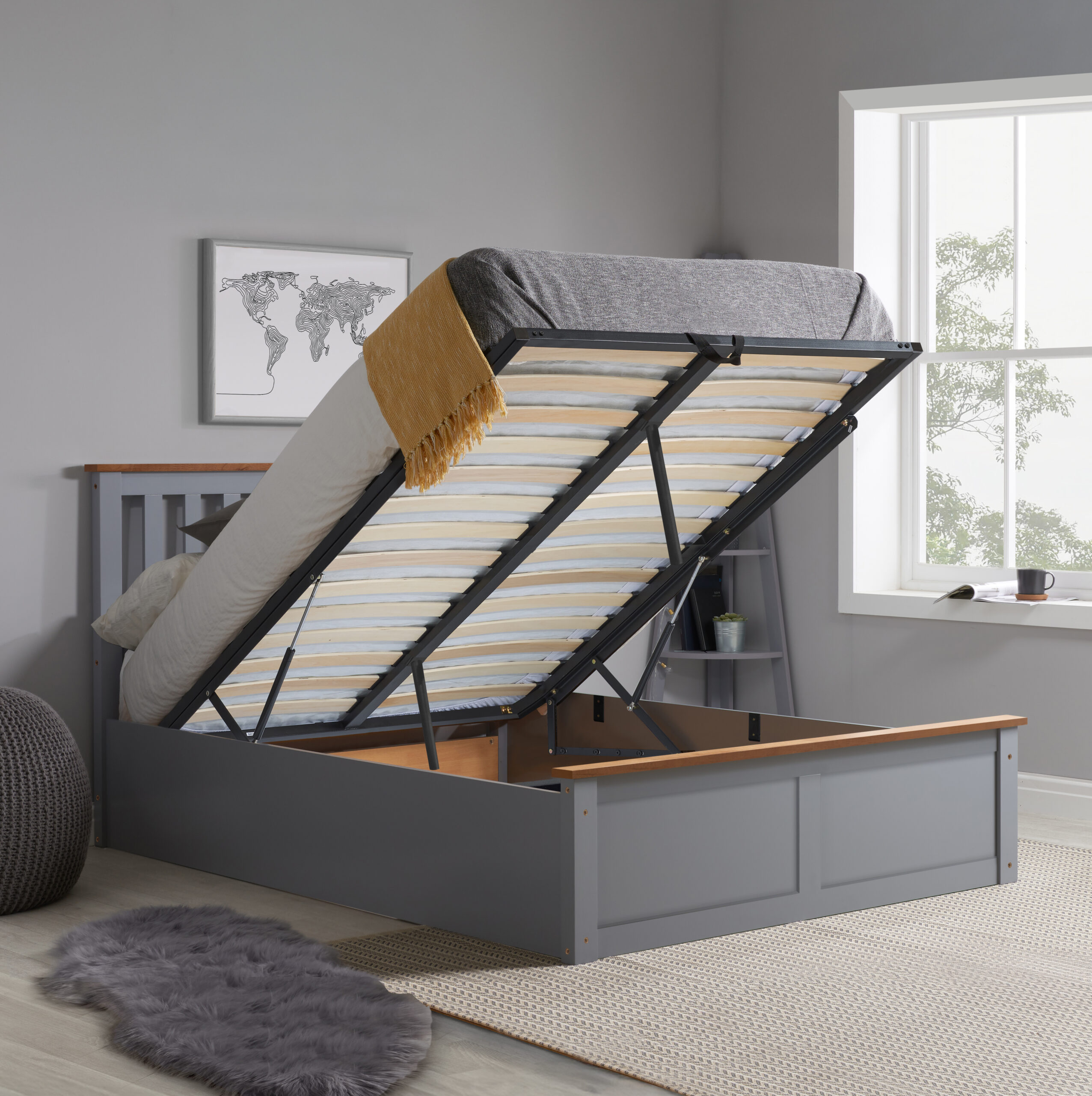 BIRLEA Phoenix Ottoman Storage Bed