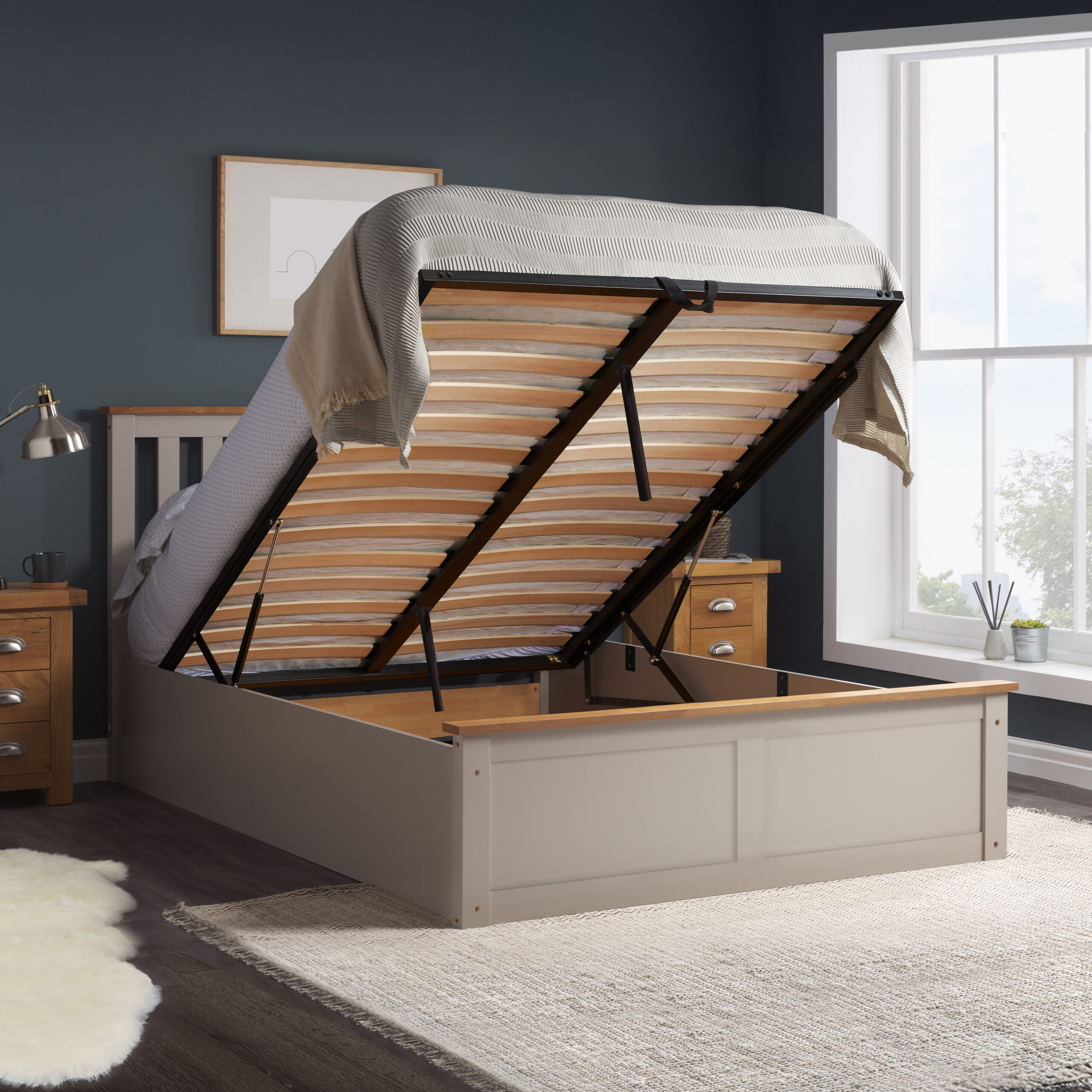 BIRLEA Phoenix Ottoman Storage Bed